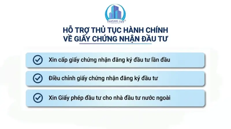 dịch vụ làm thủ tục giấy chứng nhận đăng ký đầu tư