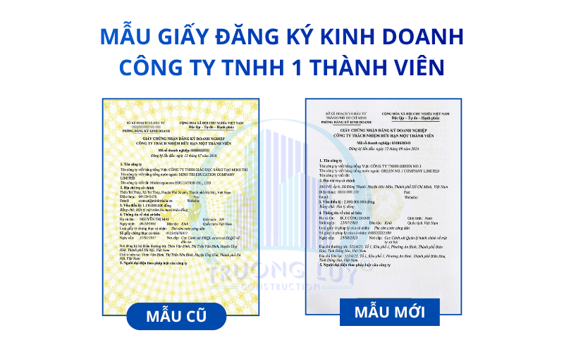 Giấy chứng nhận đăng ký doanh nghiệp công ty 1 thành viên