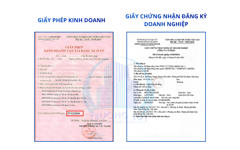 giấy phép kinh doanh vs giấy chứng nhận đăng ký doanh nghiệp