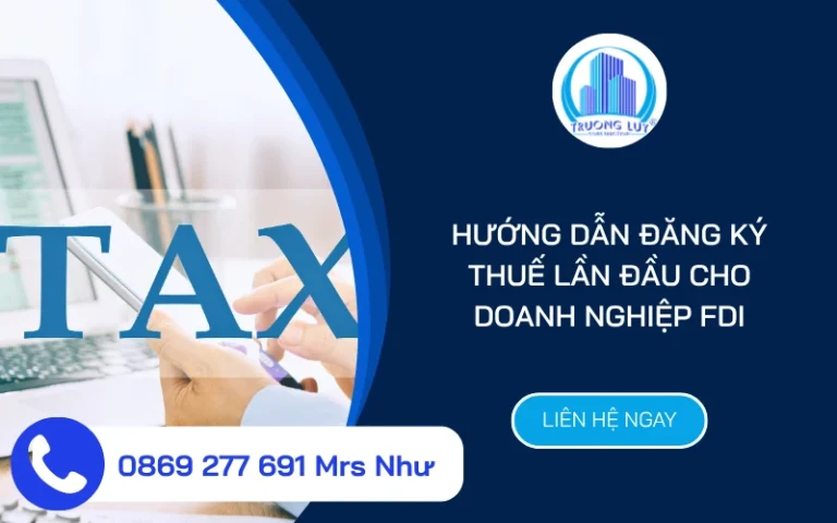 đăng ký thuế lần đầu doanh nghiệp fdi